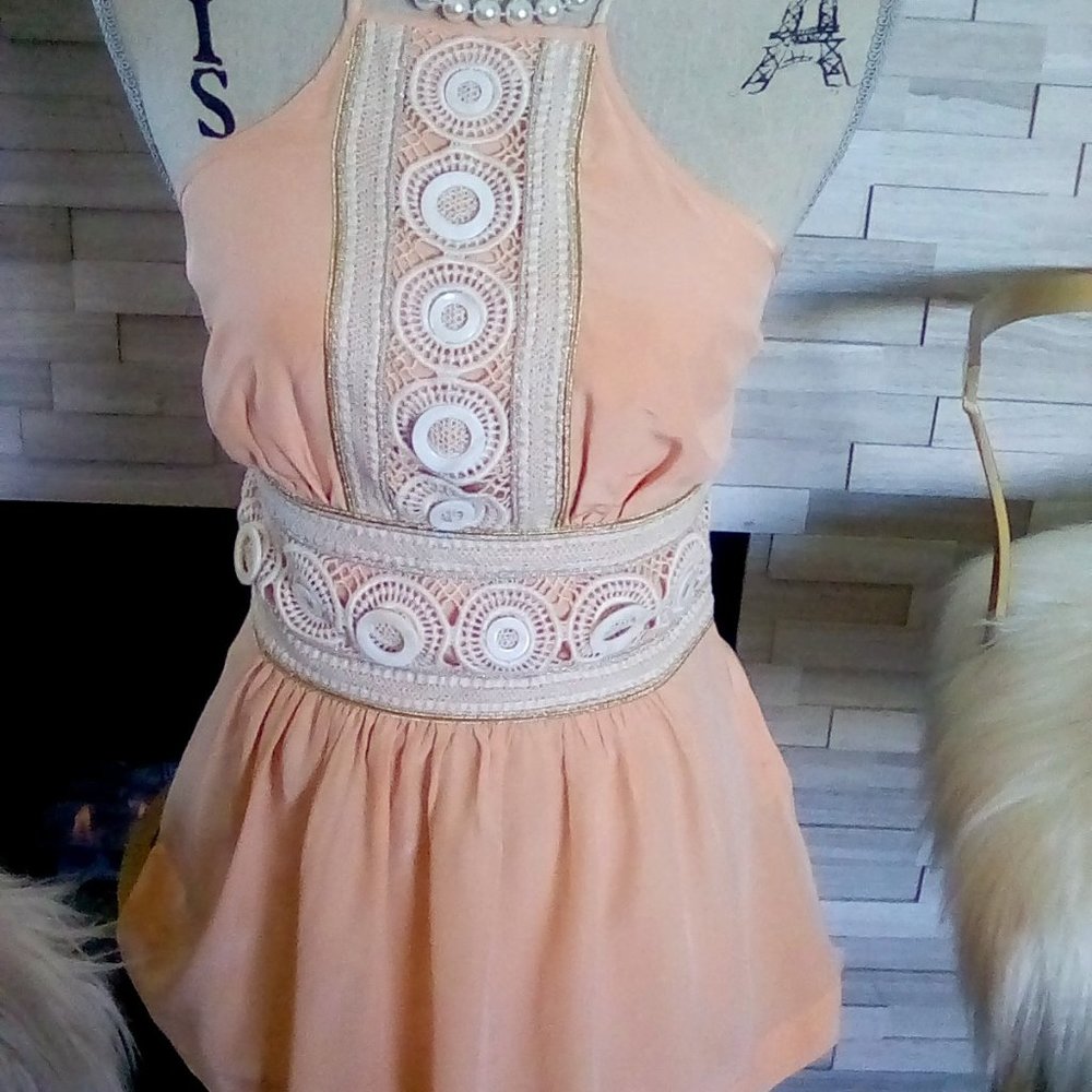 #4 Peach Tracy Reese top